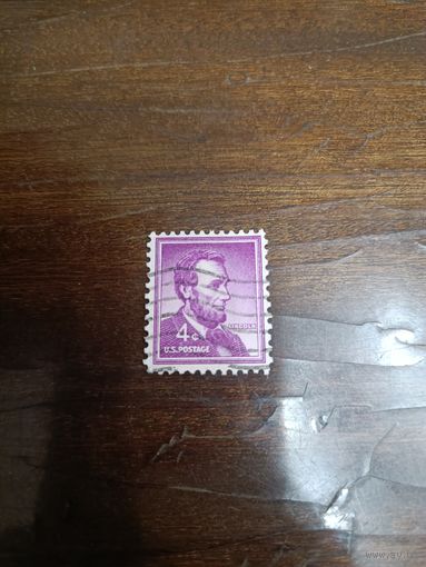 США 4 цента 1954 год Авраам Линкольн