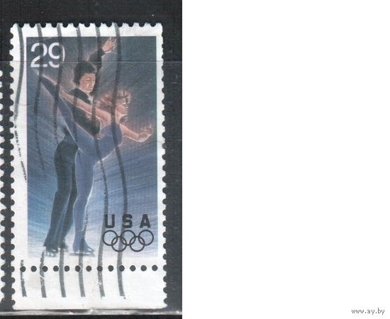 США-1994, (Мих.2429) , гаш., Спорт, ОИ-1994, Фигурное катание(1)