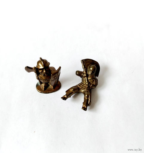 Киндер сюрприз. Kinder. Солдатики набор, металл, 2 шт.