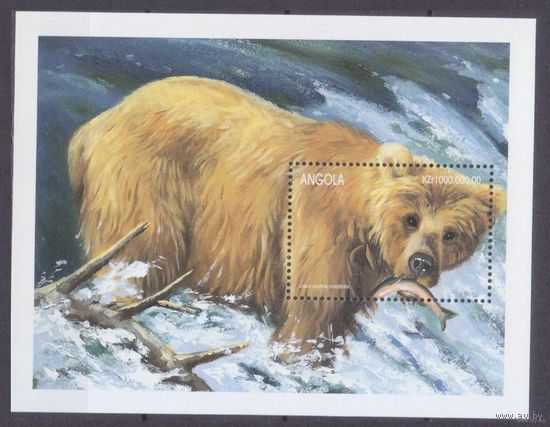 1999 Ангола 1341/B55 Фауна - Медведи  MNH