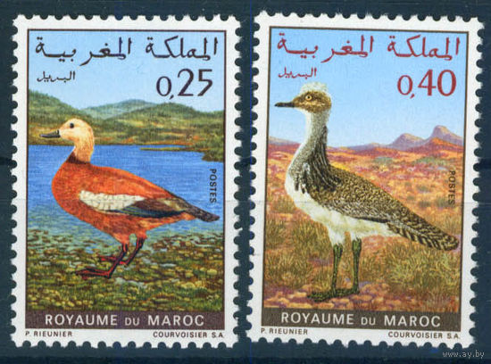 Марокко 1970 Птицы фауна серия 2м MNH