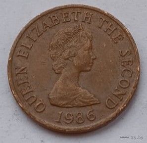 Джерси 1 пенни 1986 год, XF