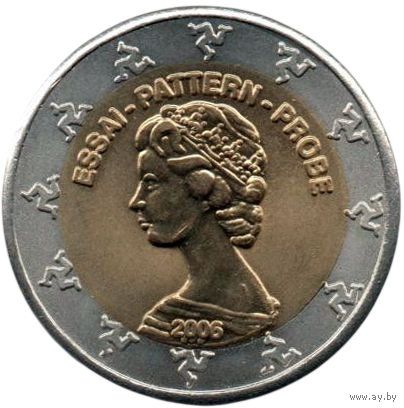 Остров Мэн (Ман). 2 евро 2006. Essai. Unusual.