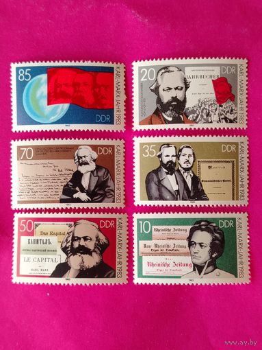 ГДР. Известные люди. ( 6 марок ) 1983 года. 11-6.