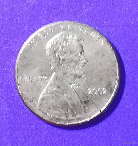 1 цент США 2002 г