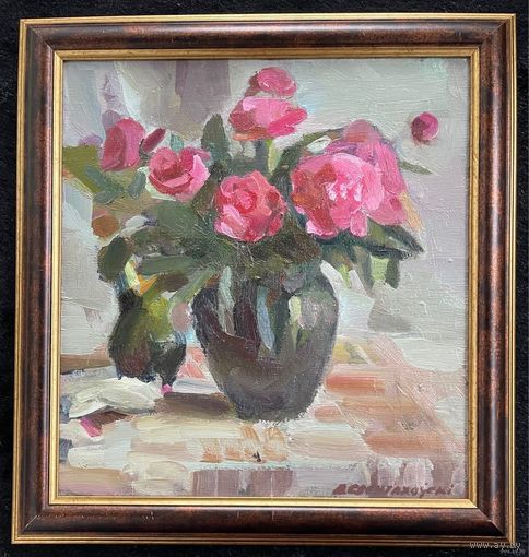 Свентоховский П.В "Букет", 1998г. Холст , масло. Размер 42х39 см.