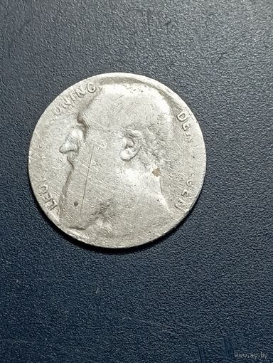 Бельгия 50 сантим 1901 года .