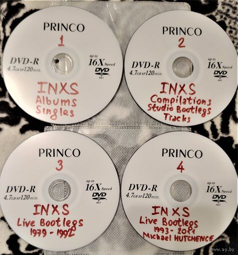 DVD MP3  - INXS - полная дискография (1978 - 2019) - albums, compilations, EP & singles, live, bootlegs - (Pop rock, Funk rock, New wave) - 4 DVD