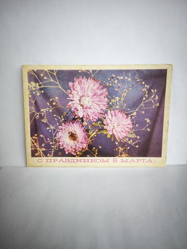 Открытка. Почтовая карточка, 1969г. С праздником 8 марта. Фото И. Дергилева. 14