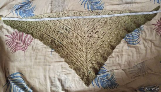 Платок, косынка из шерсти. Цвета хаки. Эксклюзив. Ручная работа.