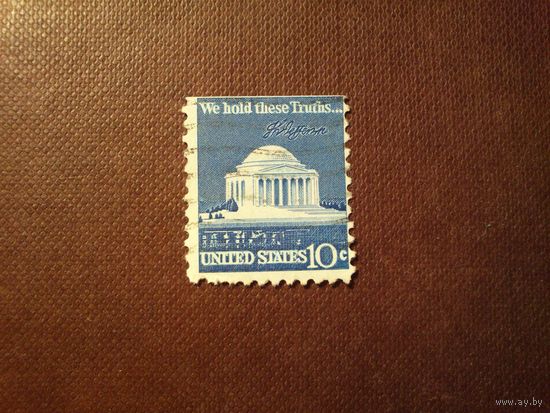 США 1973 г.Мемориал Джефферсона и подпись./16а/
