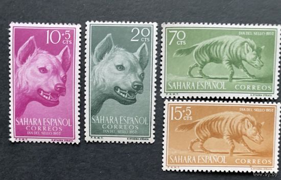 Испанские колонии. Сахара 1957. Фауна 4 марки 173-176