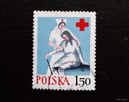 Марка Польша 1977 год Польское общество Красного Креста