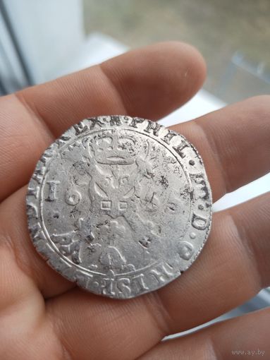 4   патагон ( талер) 1655 Испанские Нидерланды