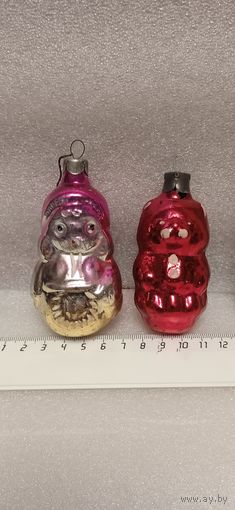 Ёлочные игрушки. Красная шапочка+медведь . 24-18