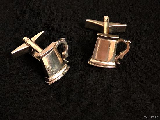 Запонки пивная кружка мужские