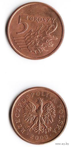 5 грошей Польша 2003 года