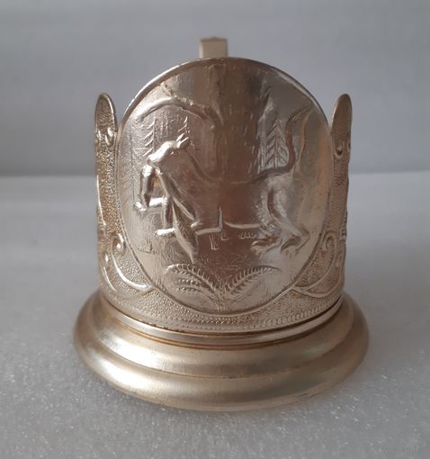 Подстаканник "Добыча", алюминий. Иркутский опытный завод "Эталон", СССР