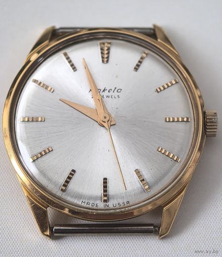 РЕДКИЕ!!! Позолоченные ЧАСЫ СССР. AU20.  РАКЕТА РЕКОРД 23 КАМНЯ РАССЫПУХА На ходу..