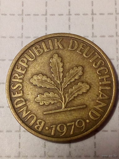 10 пфеннигов ФРГ 1979 год D