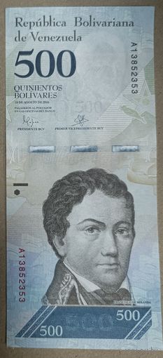 500 боливар 18.08.2016 - Венесуэла - UNC