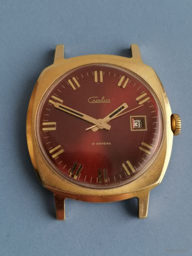 Часы СССР СЛАВА механические позолоченные AU20 Ау20