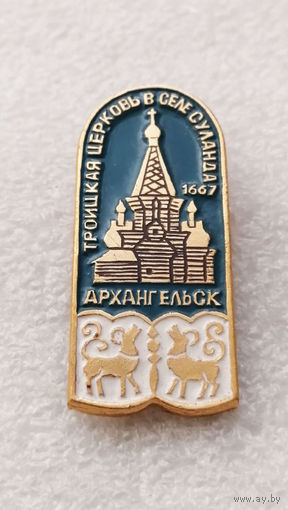 Троицкая церковь в селе Суланда. Архангельск. Деревянное зодчество. Архитектура #2684-CР44