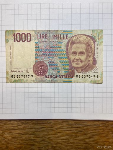 Италия, 1000 лир 1990 год.-1001