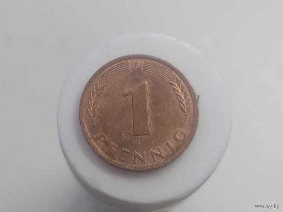 1 пфенниг (буква F) Германия ФРГ 1984 год лот 42