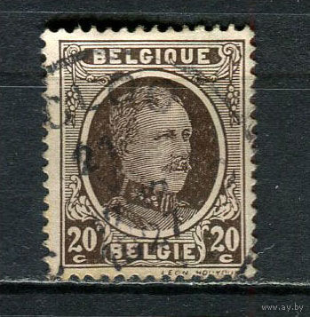 Бельгия - 1922/1925 - Король Альберт I 20С - [Mi.175b] - 1 марка. Гашеная.  (Лот 10GR)-T41P34