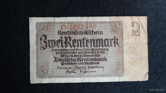 2 марки 1937г. Берлин
