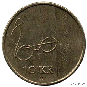 КОРОЛЕВСТВО НОРВЕГИЯ. 10 КРОН 2008. 200 лет со дня рождения Генрика Вергеланна