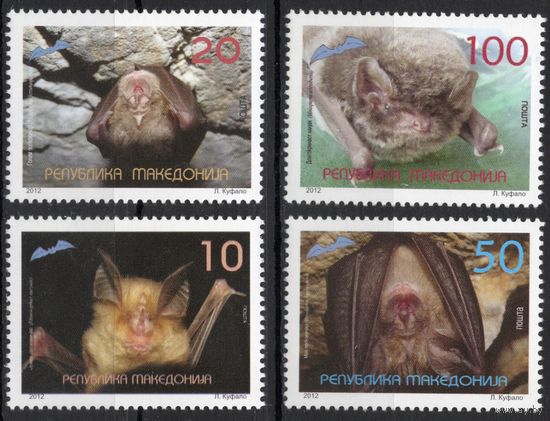 Македония 2012. Фауна. Летучие мыши. 4 марки (640)