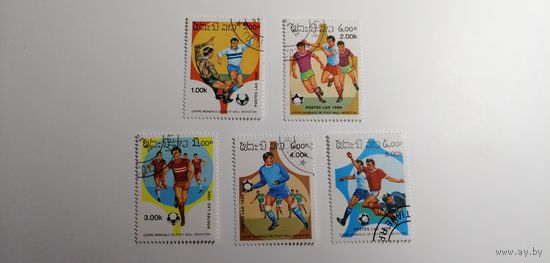 Лаос 1986.  Чемпионат мира по футболу - Мексика 1986
