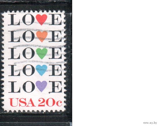 США-1984, (Мих.1677) , гаш. , Любовь (одиночка)