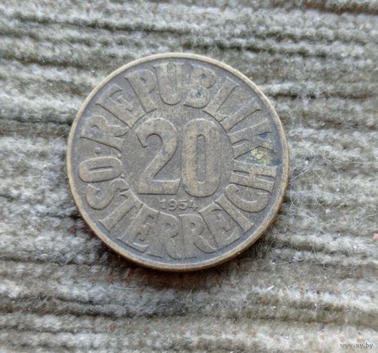 Werty71 Австрия 20 шиллингов 1954 Редкая