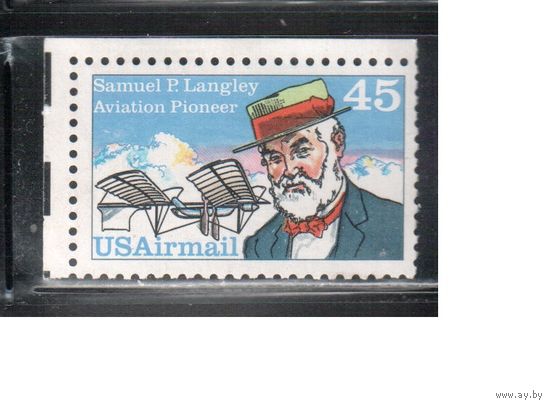 США-1988, (Мих.1977),  * (без клея), Пионеры авиации, Личности, (одиночка),