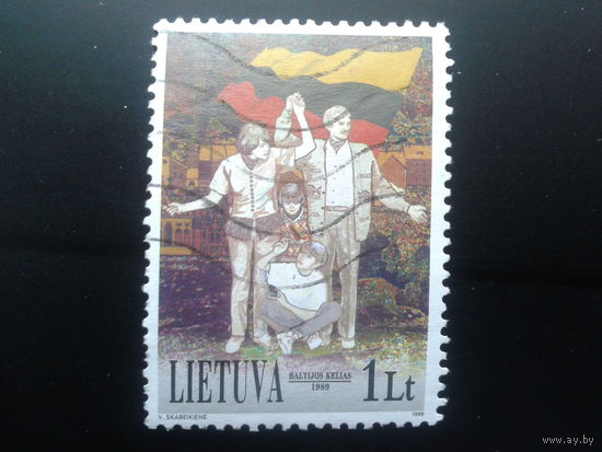Литва 1999 Совм. выпуск прибалтов, гос. флаг