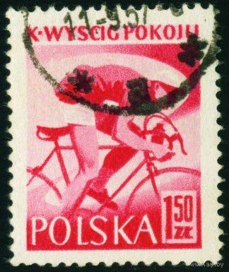 Велоспорт Польша 1957 год 1 марка