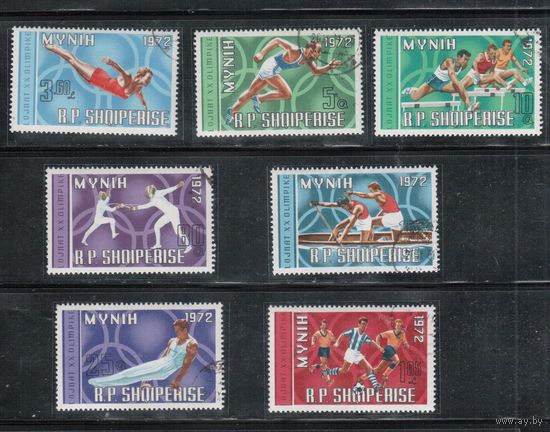 Албания-1971,(Мих.1499-1505) , гаш. , Спорт, ОИ-1972, (полная серия),