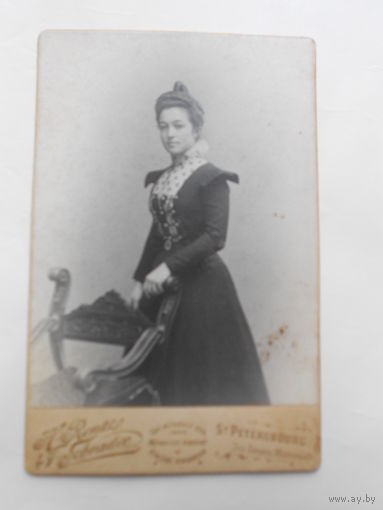Фотография Анжели Фердинандовны Стульгинской.1899 год.Ст.Петербург.