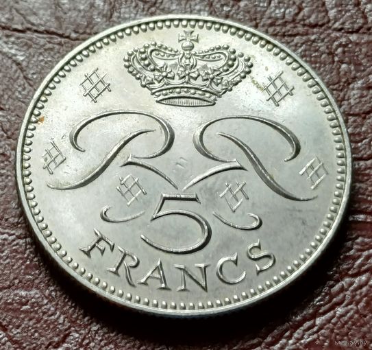 Монако 5 франков, 1974 редкая С РУБЛЯ