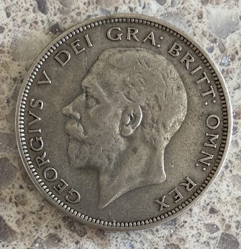 Монета Великобритания 1/2 кроны 1936 год. Георг V. Серебро Последний год правления.