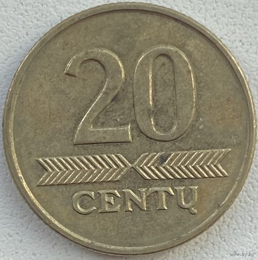 Литва 20 центов 1999 г.
