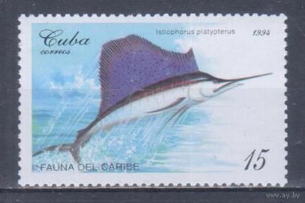 [1565] Куба 1994. Фауна.Рыбы.Марлин. Гашеная марка.