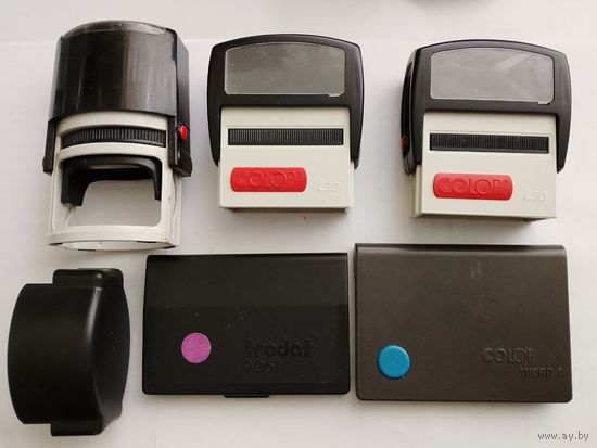 Оснастка штамп печать краска подушка. Одним лотом (5шт). Минск