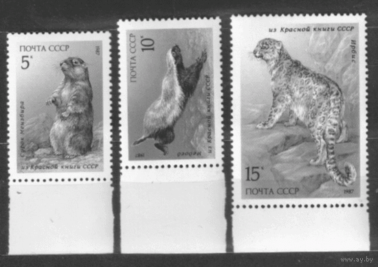 Заг. 5763/65. 1987. Млекопитающие. ЧиСт.