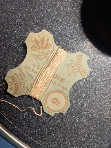 Старая упаковка для ниток 30-е Межвоенная Польша