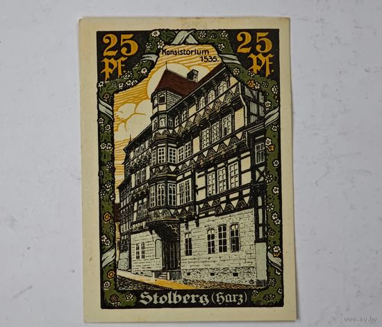 1921 год 25 пфеннигов Германия нотгельд