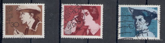 Германия /1975/ Известные Люди / Женщины в Истории / Литераторы / Michel # DE 826-829 / 3 Марки
